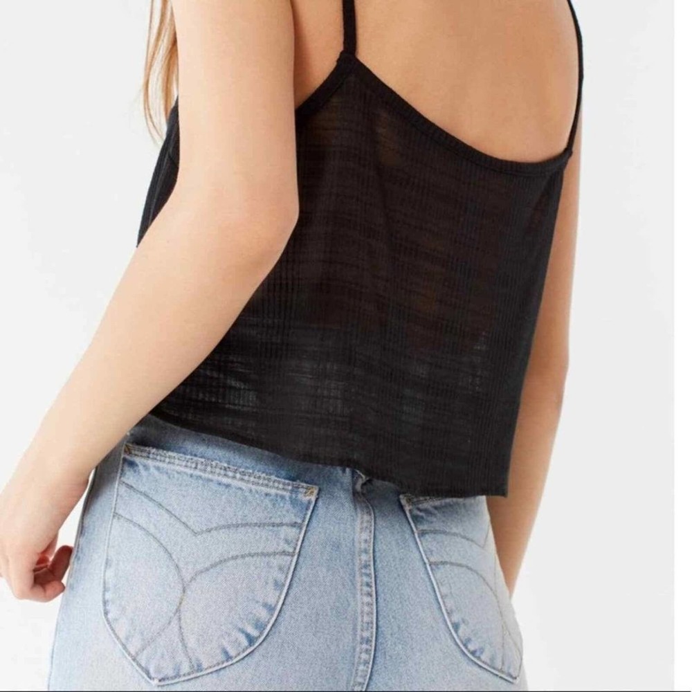 Urban Outfitters Black Quinn Tie-Front Pocket Cami - Picture 3 of 11